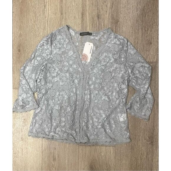 Benancy XL Grey Lacey Duster New - Picture 1 of 5